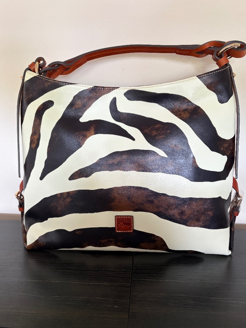 Dooney & Bourke Medium Leather Zebra print Shoulder Bag- NWT